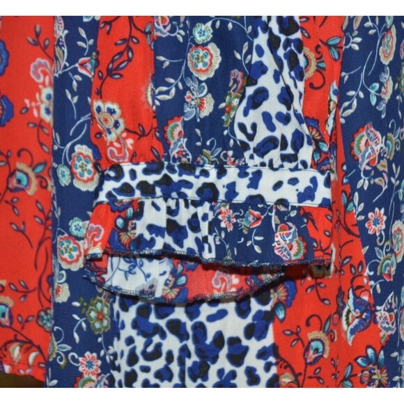 Zac & Rachel Women's Floral V-Neck Pullover Lightweight Blouse Plus Size 3X - Picture 5 of 10